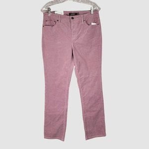 Lauren Ralph Lauren Pink Stretchy Corduroy Premier Straight Mid Rise Pants 10P